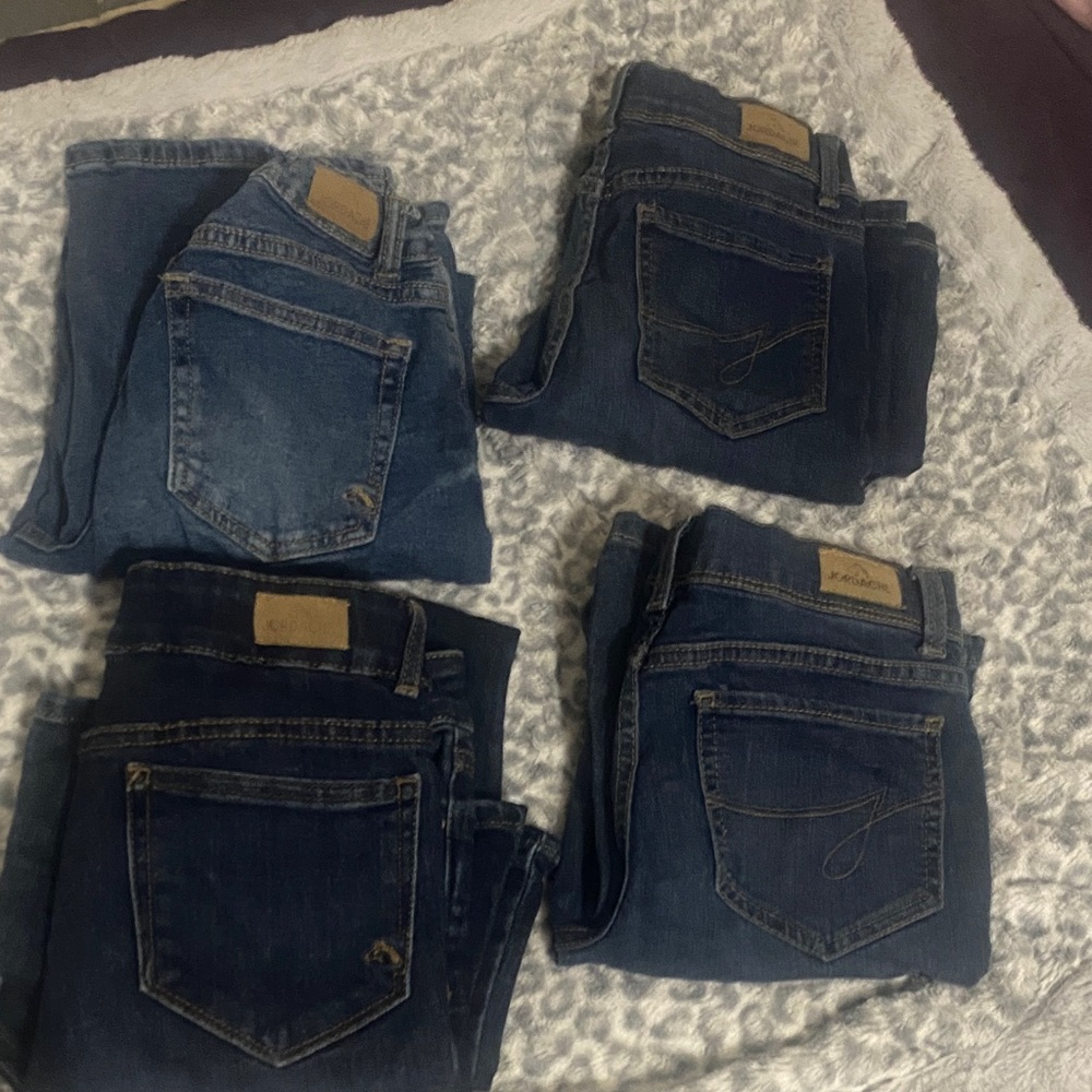 Girl’s Medium and Dark Blue Denim Jeans - Multiple Pairs- 4 paid Jordache